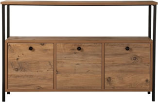 Konsole, 'Solace', 77 x 29,5 x 120, Atlantische Kiefer, Schwarz