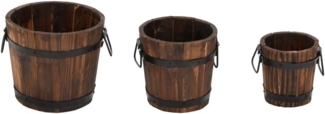 vidaXL 3-tlg. Pflanzeimer-Set Massivholz Tanne 363362