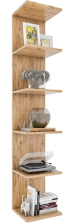 VCM Wandregal Lazas 918414 Honig-Eiche H. 180 x B. 35 x T. 30 cm