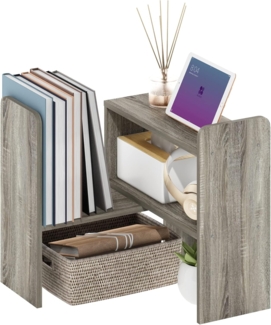 Furinno Classic Schreibtisch-Organizer-Bücherregal, Französische Eiche