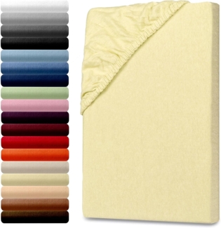 Jersey Spannbettlaken 140-160x200 100% Baumwolle weich bügelfrei komfort Weizen