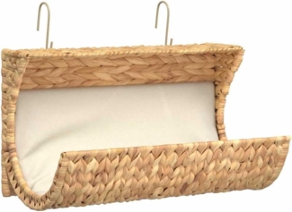 vidaXL Katzenbett mit Kissen Wasserhyazinthe 37 x 20 x 20 cm 245496