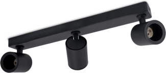 linovum LED Aufbaustrahler TENJO Deckenstrahler 3 flammig schwarz Spots drehbar & schwenkbar, Leuchtmittel nicht inklusive
