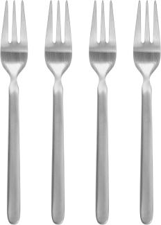 Blomus STELLA Set 4 Kuchengabeln, Besteck, Essbesteck, Tischbesteck, Edelstahl matt, Edelstahl, 63950