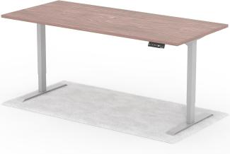 elektrisch höhenverstellbarer Schreibtisch DESK 200 x 90 cm - Gestell Grau, Platte Walnuss