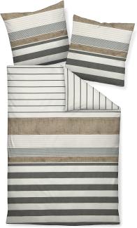 Janine Feinbiber Bettwäsche Davos 135x200 Streifen grün pistazie 65075-06