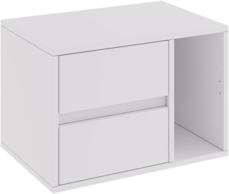 Vicco Nachttisch Weiß 50x34 cm mit 2 Schubladen, Vimogo