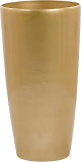 Blumenkübel TSERIA Stein 40 cm Gold