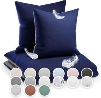 Soft Wonder-Edition Bettwäsche 155x200 cm Dunkelblau