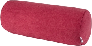 beties Nackenrollenbezug FarbTon, (1 Stück), Chenille-Haptik in Raumausstatter Qualität ca. 15x40 cm himbeer-rot