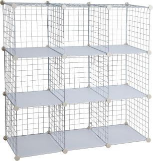 Regalsystem Gitter 9 Fächer o. Türen RES-Gitter-9F