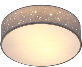 monzana Deckenleuchte, 38 cm, Sternenhimmel Rund Stoffschirm 38 cm 2-Flammig E27 Modern