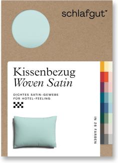 Schlafgut Woven Satin Bettwäsche|Kissenbezug einzeln 60x80 cm| petrol-light