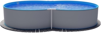 Waterman Achtformpool Stahlwandpool achtform Exklusiv 525x320x120 cm, St (Einzelbecken), verzinkte Stahlwand