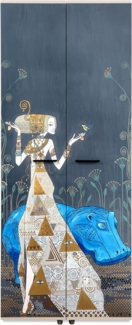 Finori Hippo 02A Schuhschrank, samt | Maße: B x H x T ca. 74 x 181,5 x 34 cm