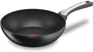 Tefal G25919 Unlimited On Wokpfanne | 28 cm | mit kratzfester Titanium Antihaft-Beschichtung | Thermo-Signal | PFOA-frei | geeignet für alle Herdarten, auch für Induktionsherde | schwarz