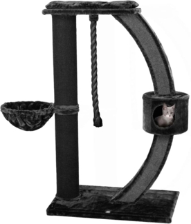 Canadian Cat Company Kratzbaum Kratzbaum Granville, anthrazit, ca. 157 x 60 x 170 cm, Stylischer Kratzbaum mit Hängematte und einer Höhle