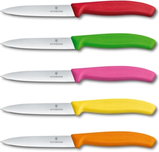 Victorinox | Gemüsemesser Set | scharfe Klinge | bunte Vielfalt | perfekt zum Schneiden und Schälen | 5-teiliges Set | langlebig und hochwertig
