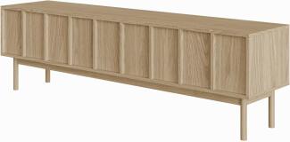 Selsey 'Neksto' TV-Lowboard mit 3 Schubladen, Eichenholzoptik, 50 x 170 x 40 cm