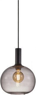 Nordlux Schwarze Pendelleuchten Alton 25 Ø 25 Cm Schwarz 1-flammig Rund, Schwarz, Glas, Metall, 47313047