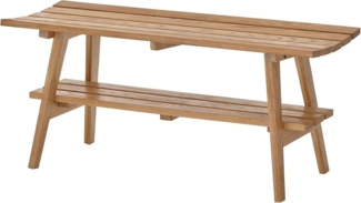 Robas Lund, Sitz-/Garderobenbank BANTRY, Eiche massiv, Natur geölt, V-Form mit Ablage, B/H/T: 100/45/36 cm