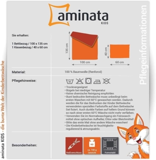 aminata Bettwasche Elefant Beige 100x135 cm 100% Baumwolle