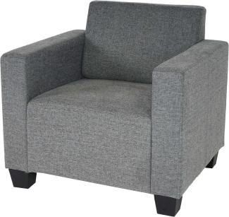 Sessel Loungesessel Lyon, Stoff/Textil ~ grau