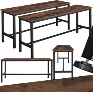 tectake Bank 2er Set Sitzbank, Industrial Style
