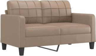 2-Sitzer-Sofa Cappuccino-Braun 140 cm Kunstleder (Farbe: Braun)