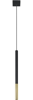 SOLLUX SL. 0891 Pendelleuchte MOZAICA 1 schwarz/Gold L: 80, B: 80, H: 1000, G9/40W, dimmbar