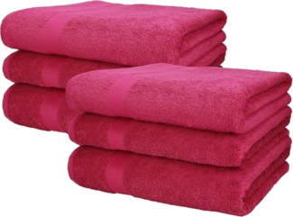 Betz Badetücher 6 Stück XXL Badetuch 100x200 cm PALERMO Farbe Cranberry, 100% Baumwolle (Set, 6-St)