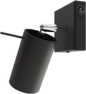 SOLLUX SL. 1049 Wandleuchte RING schwarz Stahl 40W H:10cm Ø6cm dimmbar