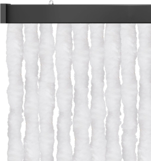 Flauschvorhang 56x185 Unistreifen weiß