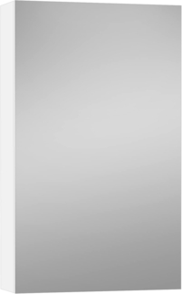 Baikal Camerino Schrank mit Spiegel, Mehrzweck-Badezimmerschrank, wahlweise mit oder ohne LED-Licht, einfache Montage, montierter Schrank, weißes Finish, 48 cm