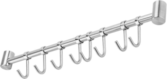 Intirilife Hakenleiste, (8 St, 1x Küchenleiste inkl. Montagematerial), Küchenleiste Hängeleiste Hakenleiste Küchenutensilienhalter Reiling