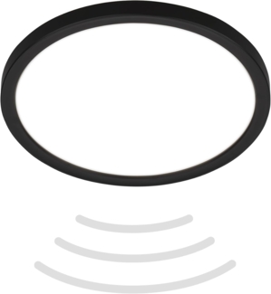 Briloner LED Deckenlampe Move 16W Ø 24 cm schwarz Bewegungssensor neutralweiß