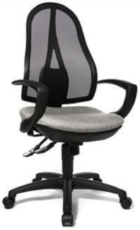 Topstar OP20QG23 Open Point SY, Bürostuhl, Schreibtischstuhl, ergonomisch, inkl. Armlehnen, Stoffbezug, hellgrau