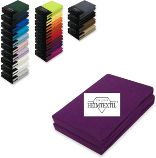 Doppelpack Jersey Spannbettlaken Premium Lila 200 x 220 cm