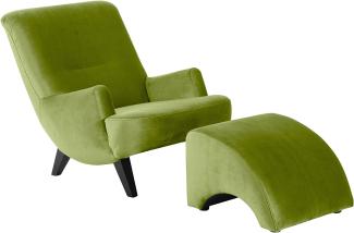 Sessel Kajsa 71x80x101 Bezug Samtvelours Buche schwarz/oliv