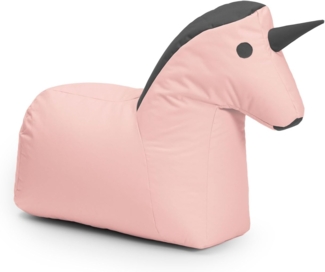 Lumaland Sitzsack Kinder Einhorn Kissen Tier 85 x 70 x 45 cm, kuscheliges Sitzkissen, Unicorn Motiv, pflegeleicht