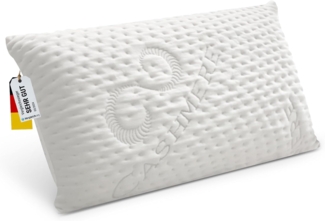 FMP Matratzenmanufaktur Orthopädisches Nackenstützkissen -viscoelastisches Kissen, Visco Kopfkissen, 6,5 cm hoch, Kissen, Nackenkissen