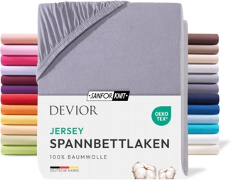 Devior Spannbettlaken Kinder Spannbetttuch 60x120 - 70x140 cm Bettlaken Tuch 100% Baumwolle, Jersey, Gummizug: Rundumgummizug, Matratzen Bezug bis 12cm Matratzenhöhe