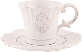 Clayre & Eef 6CE0273 Kaffeetasse mit Untertassenn 15 8 cm