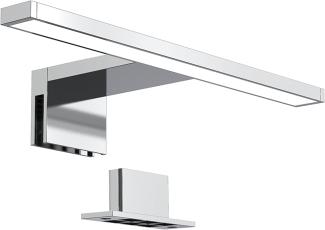 B.K.Licht Wandleuchte Badleuchte LED Spiegelleuchte Badezimmer IP44 230V chrom - BKL1112_13, LED fest integriert, 3000K - Warmweiß, 4000K Schminklicht 8W 780lm Badezimmer-Beleuchtung Spiegelschrank Flur