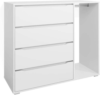 Kinderkleiderschrank Ruben Weiß 120 x 101.9 cm mit 4 Schubladen Vicco