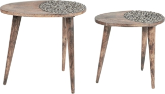 Tisch Set KHETUA Dunkler Holzfarbton