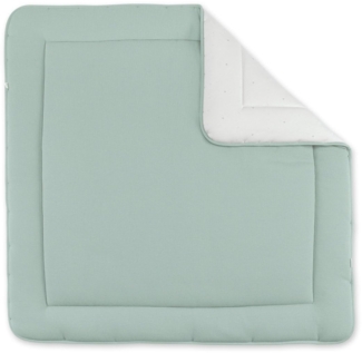 BEMINI Laufstalleinlage Krabbeldecke Pady waffle + jersey bio Grüne celadon