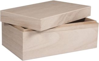 Holz-Box mit Deckel, FSCMixCredit, 20x12x9cm
