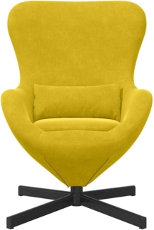 vidaXL Eiersessel Gelb 63 x 73 x 90 cm Samt 42002763