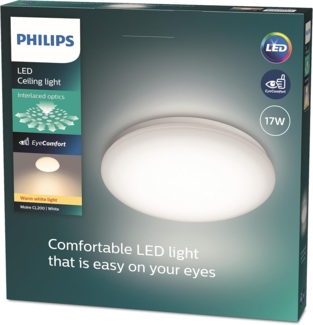 Philips Moire Wand- und Deckenleuchte, 17W, warmweiß, warmweiß, weiß